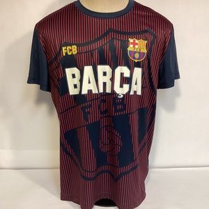 FCB Barcelona Barca Maroon And Navy Soccer Jersey Men’s size XL